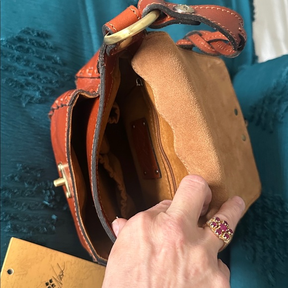 Patricia Nash Brown Crossbody Bag with Colorful Floral Design - Picture 6 of 9